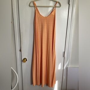 Made In Italy orange spaghetti Strap Dress size L